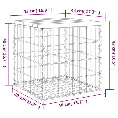 Tuinbank schanskorfontwerp 43x44x42 cm massief grenenhout