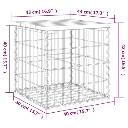 Tuinbank schanskorfontwerp 43x44x42 cm massief douglashout