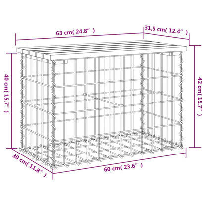 Tuinbank schanskorfontwerp 63x31,5x42 cm geïmpregneerd hout