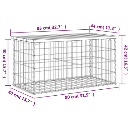 Tuinbank schanskorfontwerp 83x44x42 cm massief douglashout