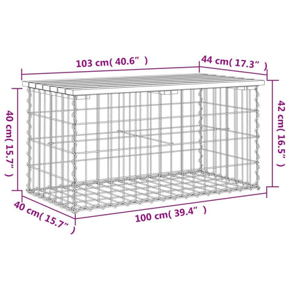 Tuinbank Schanskorfontwerp 103x44x42 cm massief grenenhout