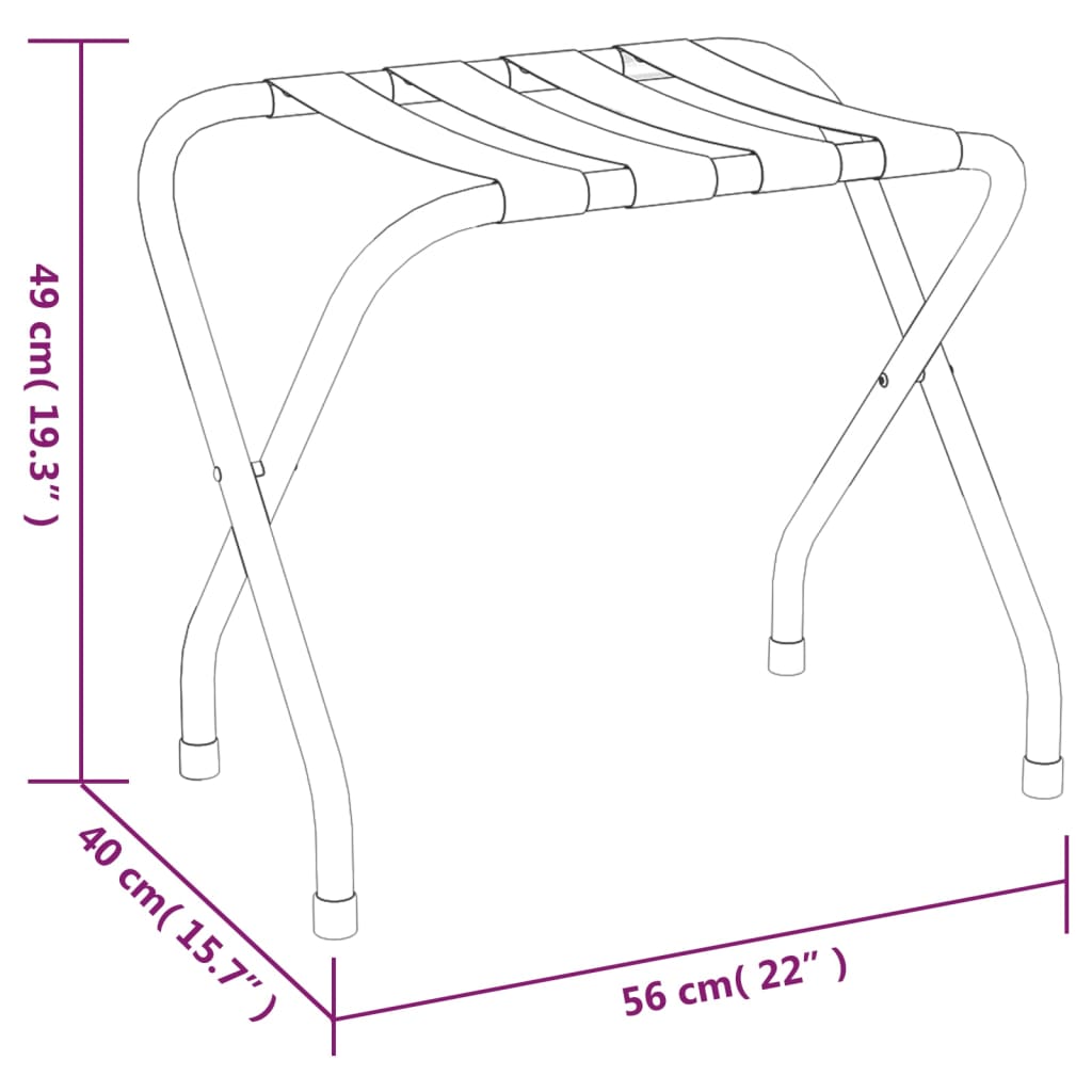 Bagagerek 56x40x49 cm zwart en zilver