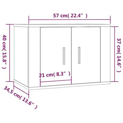 Tv-wandmeubel 57x34,5x40 cm wit