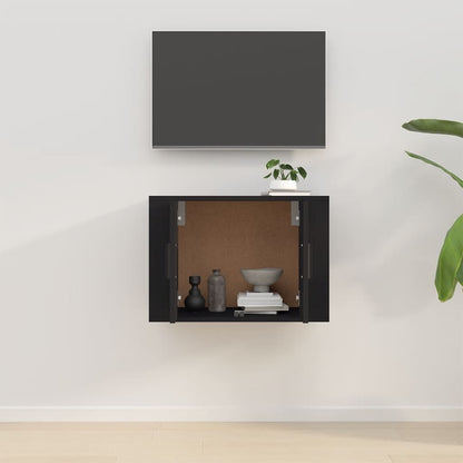 Tv-wandmeubel 57x34,5x40 cm zwart