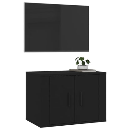 Tv-wandmeubel 57x34,5x40 cm zwart