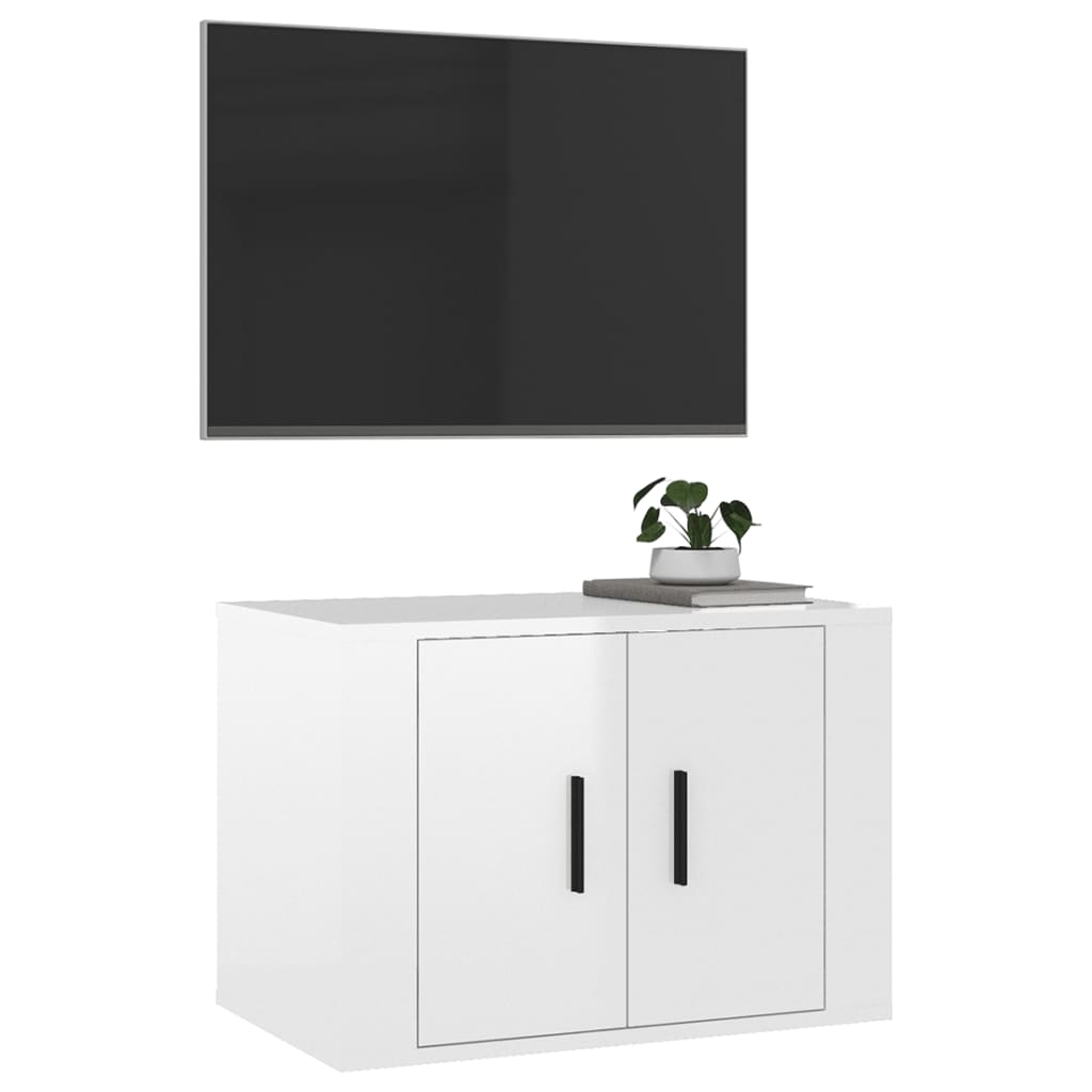 Tv-wandmeubel 57x34,5x40 cm hoogglans wit