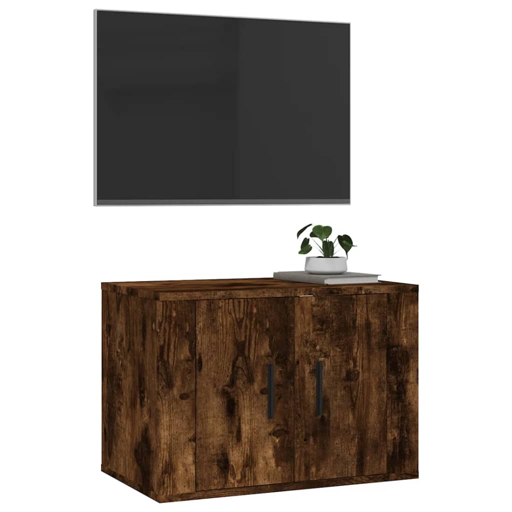 Tv-wandmeubel 57x34,5x40 cm gerookt eikenkleurig