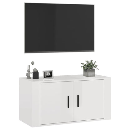 Tv-wandmeubel 80x34,5x40 cm hoogglans wit