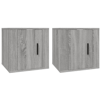 Tv-wandmeubels 2 st 40x34,5x40 cm grijs sonoma eikenkleurig