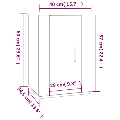 Tv-wandmeubel 40x34,5x60 cm wit