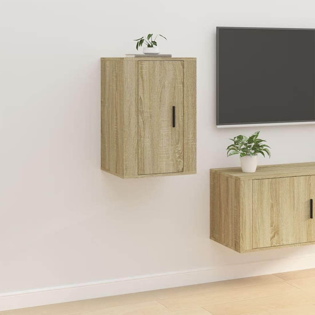 Tv-wandmeubels 2 st 40x34,5x60 cm sonoma eikenkleurig