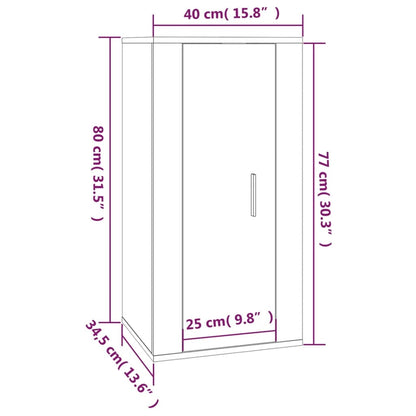 Tv-wandmeubel 40x34,5x80 cm bruin eikenkleur