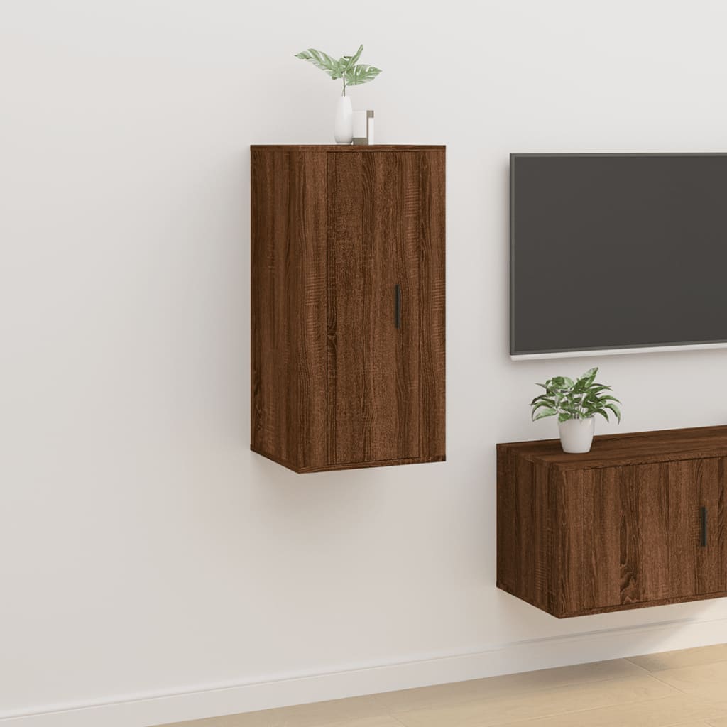 Tv-wandmeubel 40x34,5x80 cm bruin eikenkleur