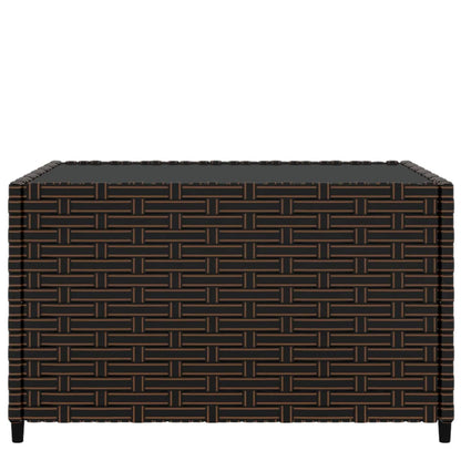 Salontafel tuin vierkant 50x50x30 cm poly rattan bruin