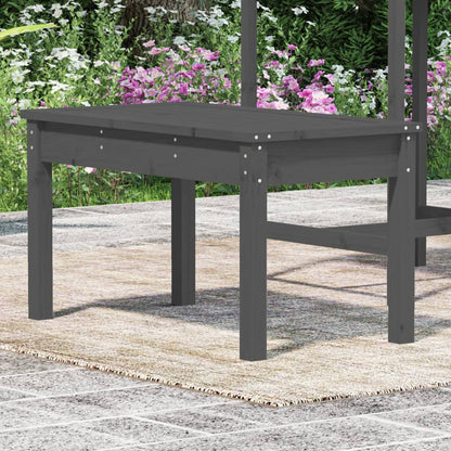 Tuinbank 80x44x45 cm massief grenenhout grijs