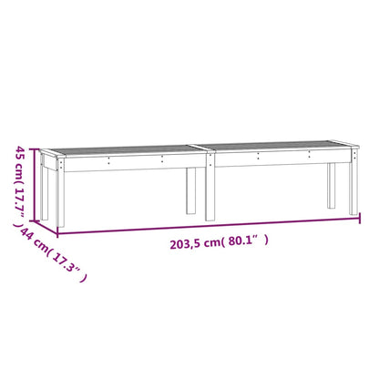 Tuinbank 2-zits 203,5x44x45 cm massief grenenhout