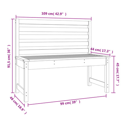 Tuinbank 109 cm massief grenenhout