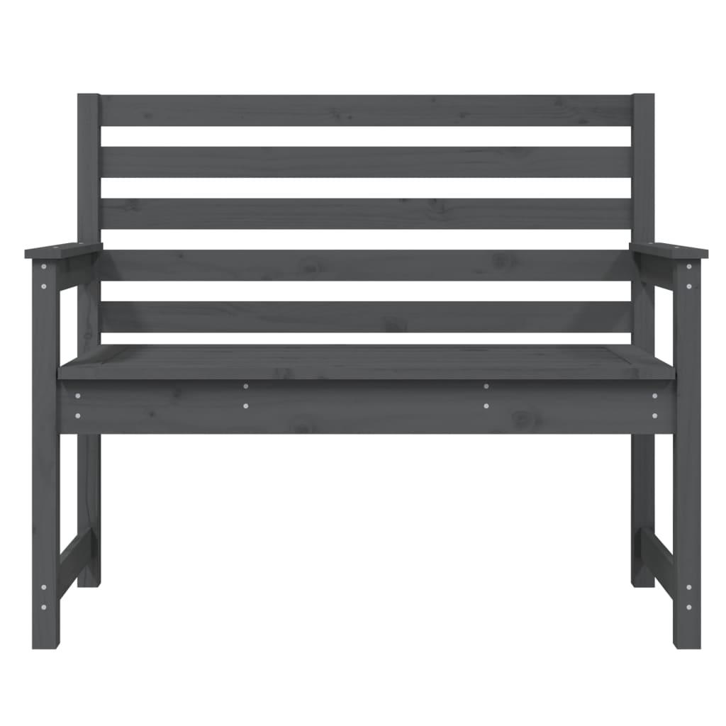 Tuinbank 109x48x91,5 cm massief grenenhout grijs