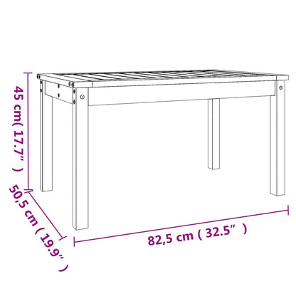 Tuintafel 82,5x50,5x45 cm massief grenenhout