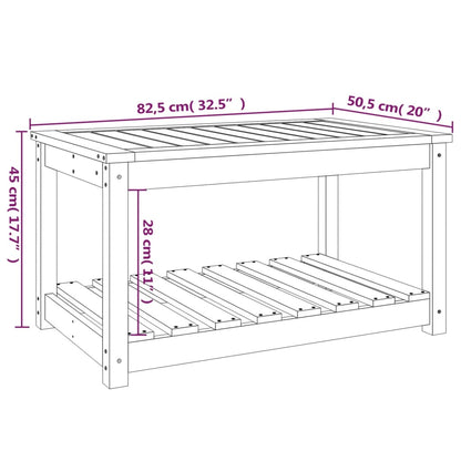 Tuintafel 82,5x50,5x45 cm massief grenenhout