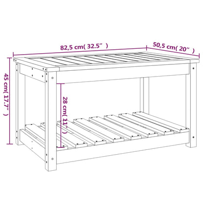 Tuintafel 82,5x50,5x45 cm massief grenenhout zwart