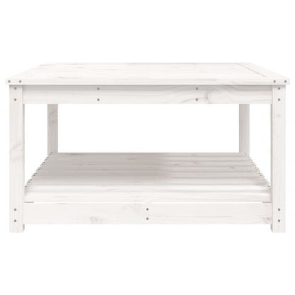 Tuintafel 82,5x82,5x45 cm massief grenenhout wit