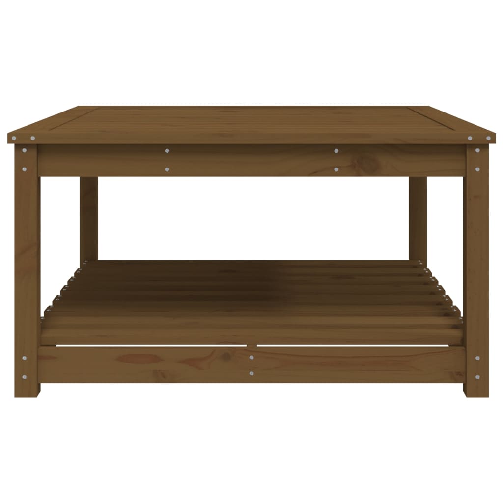 Tuintafel 82,5x82,5x45 cm massief grenenhout honingbruin