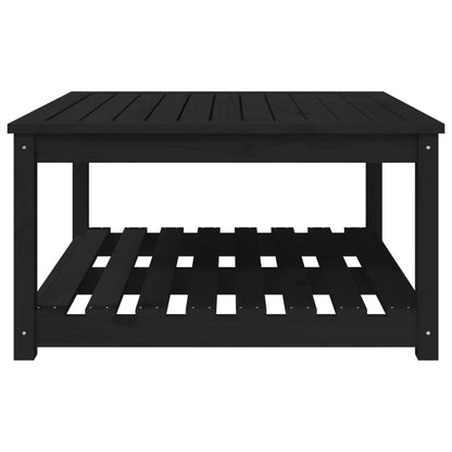 Tuintafel 82,5x82,5x45 cm massief grenenhout zwart