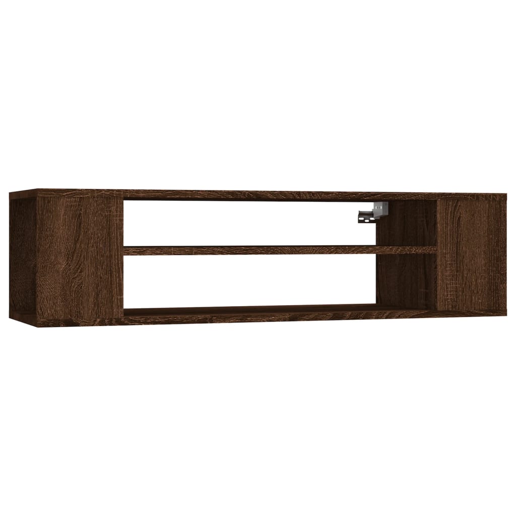 Tv-hangmeubel 100x30x26,5 cm bewerkt hout bruin eikenkleur