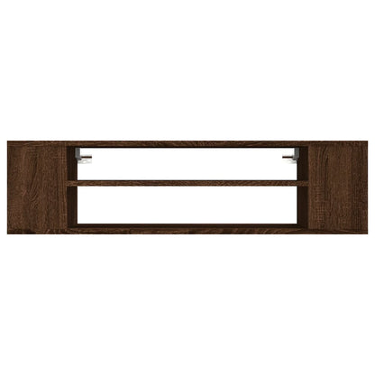 Tv-hangmeubel 100x30x26,5 cm bewerkt hout bruin eikenkleur