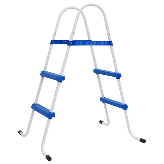 Zwembadladder 84 cm blauw en wit