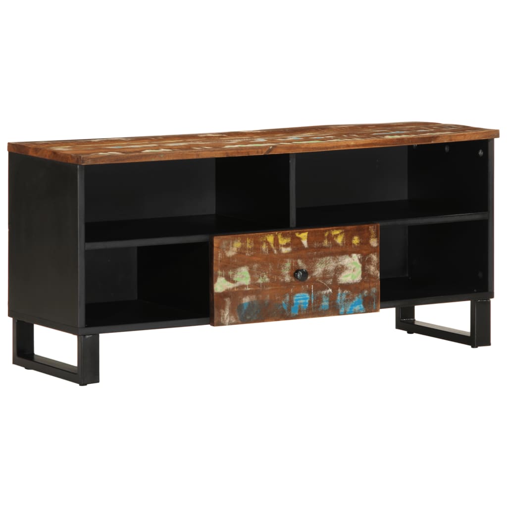 Tv-meubel 100x33x46 cm massief hout gerecycled en bewerkt hout