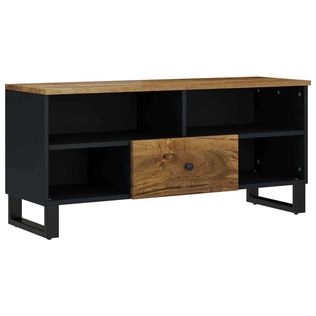 Tv-meubel 100x33x46 cm massief mangohout en bewerkt hout