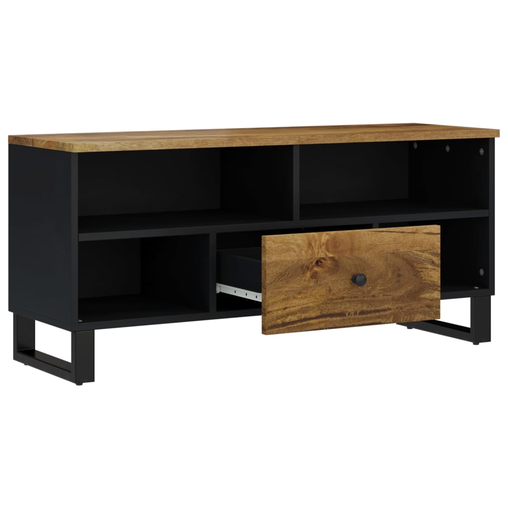 Tv-meubel 100x33x46 cm massief mangohout en bewerkt hout