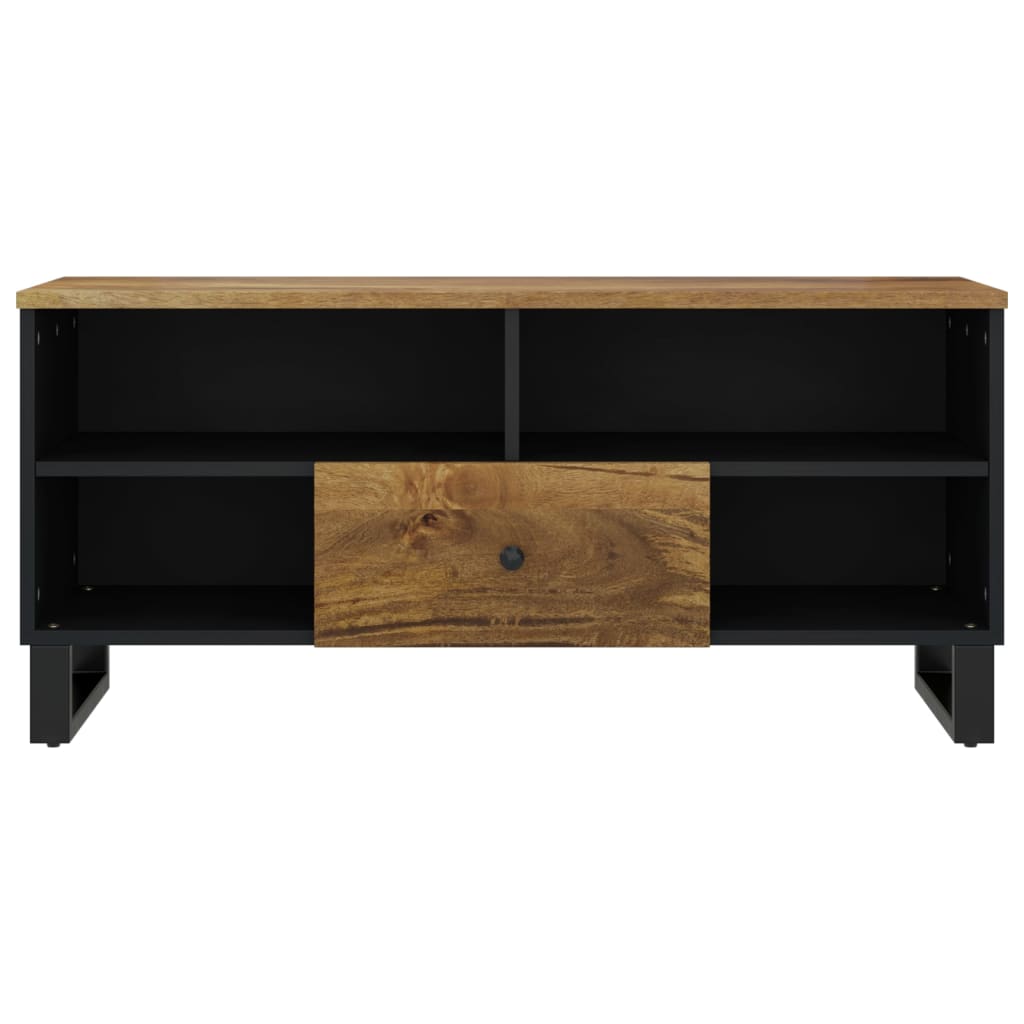 Tv-meubel 100x33x46 cm massief mangohout en bewerkt hout