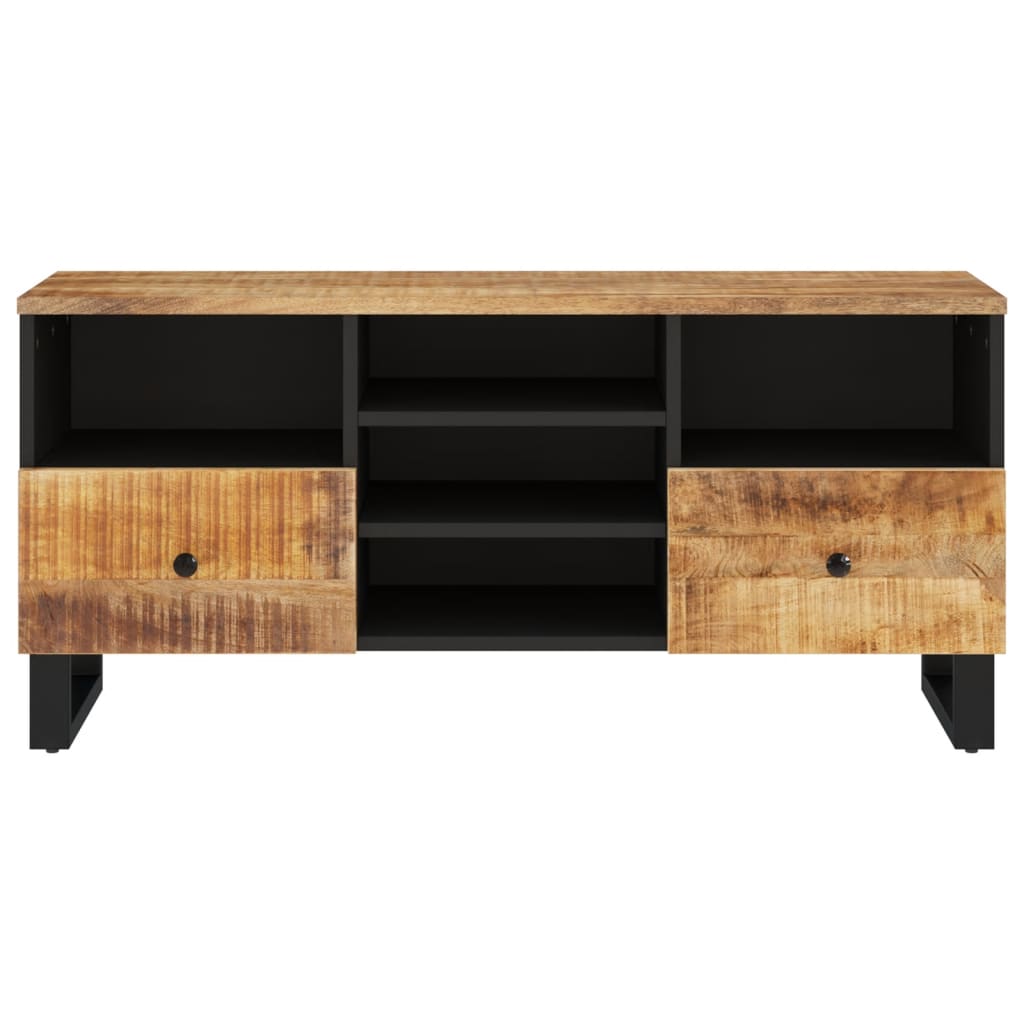 Tv-meubel 100x33x46 cm massief mangohout en bewerkt hout