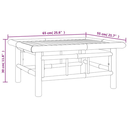 Tuintafel 65x55x30 cm bamboe