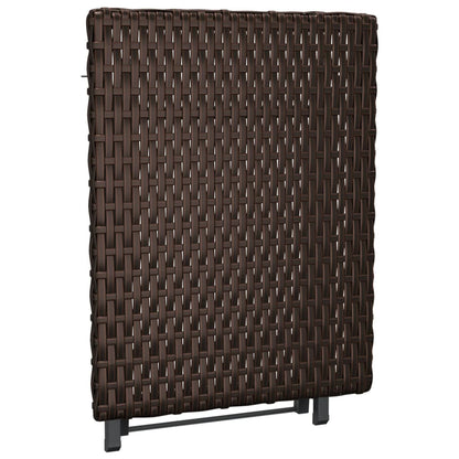 Tafel inklapbaar 45x35x32 cm poly rattan bruin