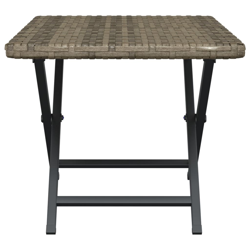 Tafel inklapbaar 45x35x32 cm poly rattan grijs