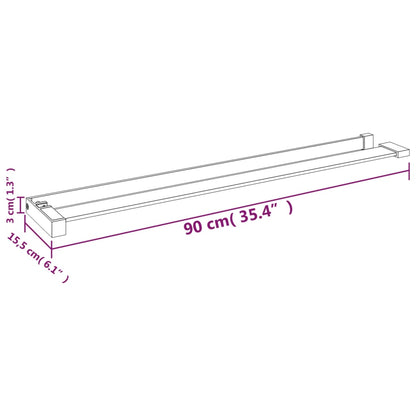 Doucheschap voor inloopdouchewand 90 cm aluminium zwart