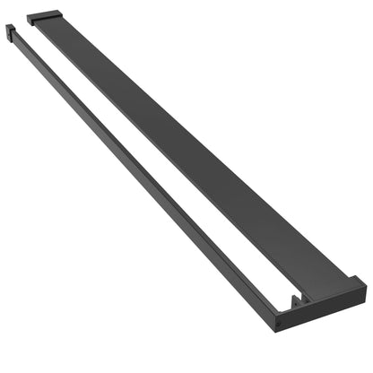 Doucheschap voor inloopdouchewand 118 cm aluminium zwart