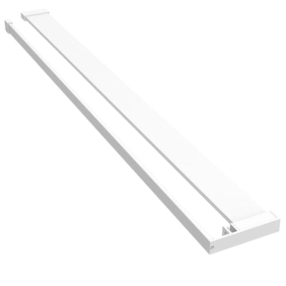 Wandschap voor inloopdouchewand 115 cm aluminium wit