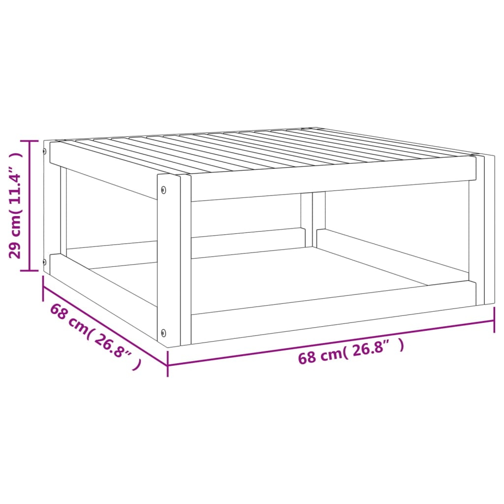 Salontafel 68x68x29 cm massief acaciahout