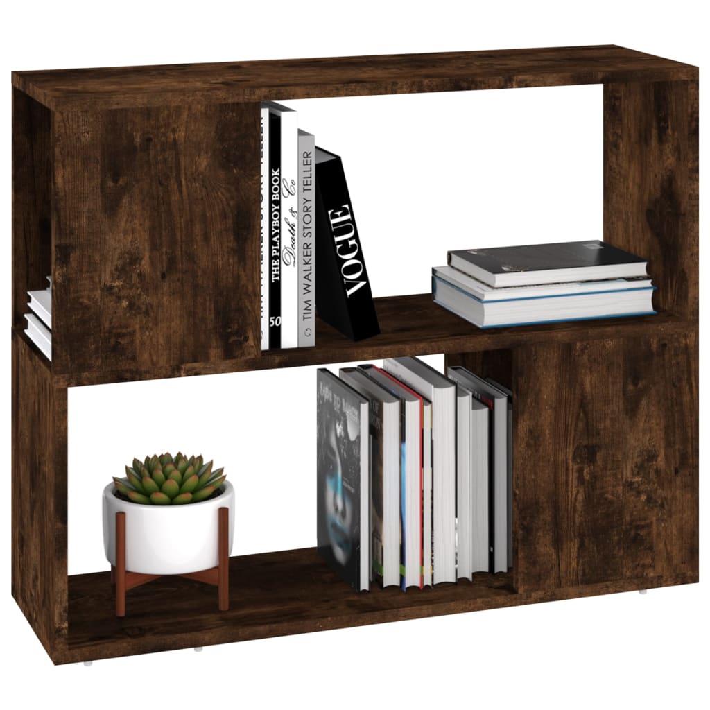 Boekenkast/kamerscherm 80x24x63 cm gerookt eikenkleurig