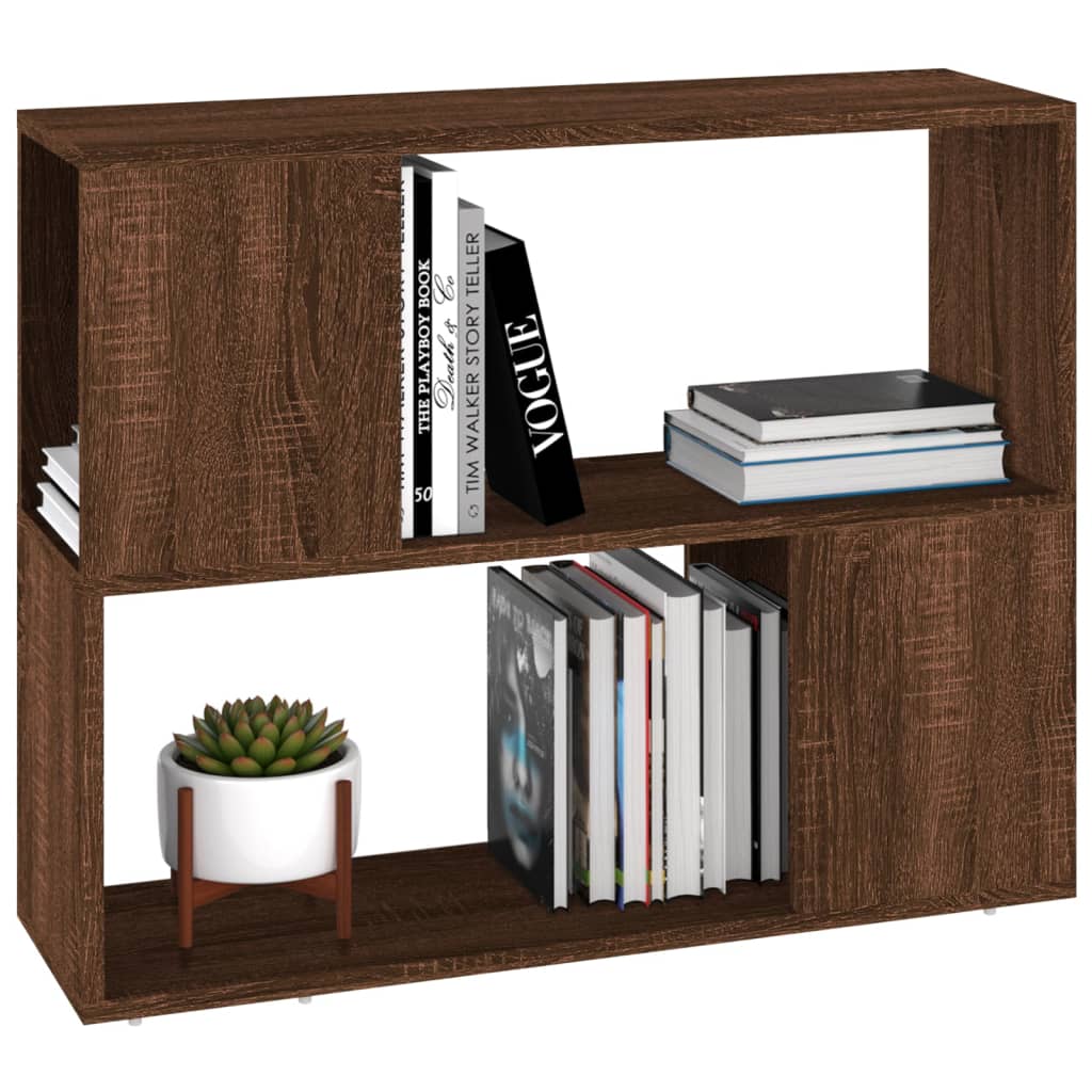 Boekenkast/kamerscherm 80x24x63 cm bruin eikenkleur