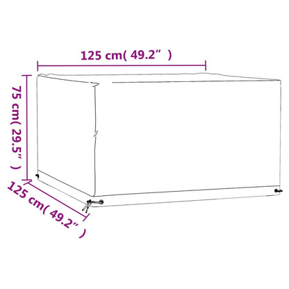 Tuinmeubelhoes met 8 oogjes vierkant 125x125x75 cm