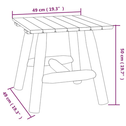 Bijzettafel 49x49x50 cm massief vurenhout