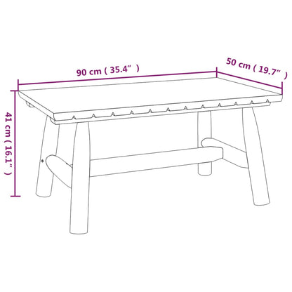 Salontafel 90x50x41 cm massief vurenhout