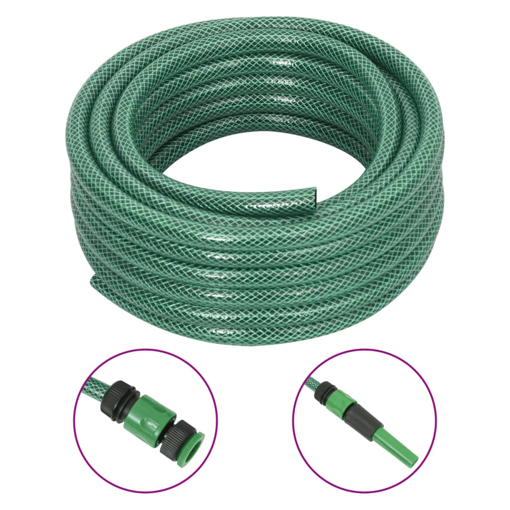 Tuinslang met koppelingsset 0,5'' 10 m PVC groen