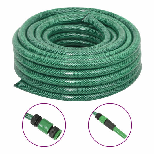 Tuinslang met koppelingsset 0,75'' 30 m PVC groen